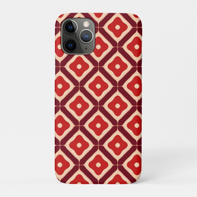 Red Geometric Abstract Design Case-Mate iPhone Case (Back)