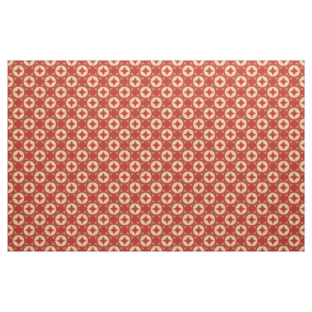 Red Geometric Abstract Design Fabric (Fat Quarter)