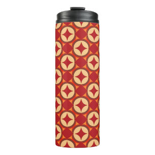 Red Geometric Abstract Design Thermal Tumbler