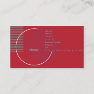 Red Geometric Circle - Business Card