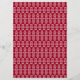 Red geometric ornament pattern retro flyer