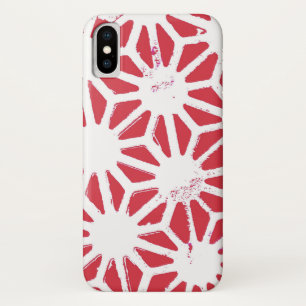 Red geometric pattern iPhone x case