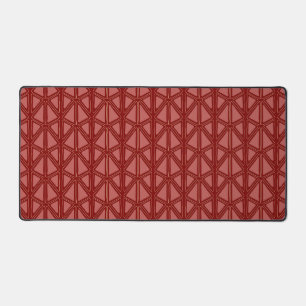 Red Geometric pattern Desk Mat