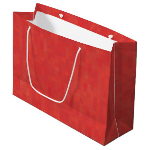 Red geometric pattern gift wrapping paper large gift bag