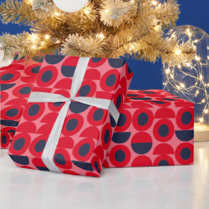 Red Geometric Pattern Wrapping Paper