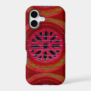 red geometric phonecase