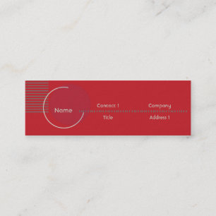 Red Geometric - Skinny Mini Business Card