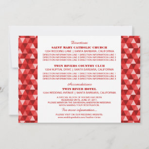 Red Geometric Triangles Information Card