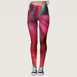 Red Geranium Leggings