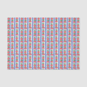 Red Geraniums Pattern Tissue Paper