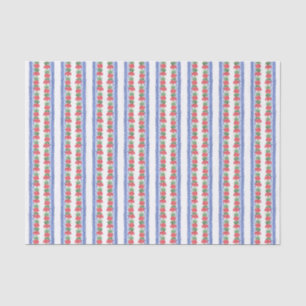 Red Geraniums Pattern Tissue Paper