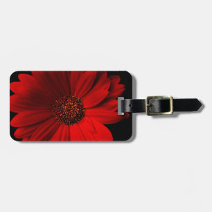 Red Gerbera Daisy Luggage Tag