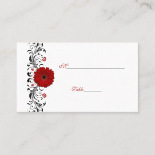 Red Gerbera Daisy Special Occasion Place Card