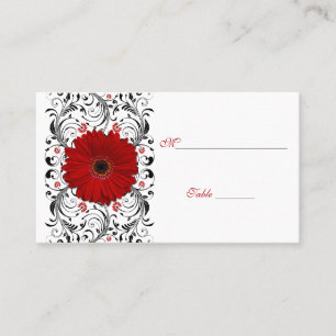 Red Gerbera Daisy Special Occasion Place Card