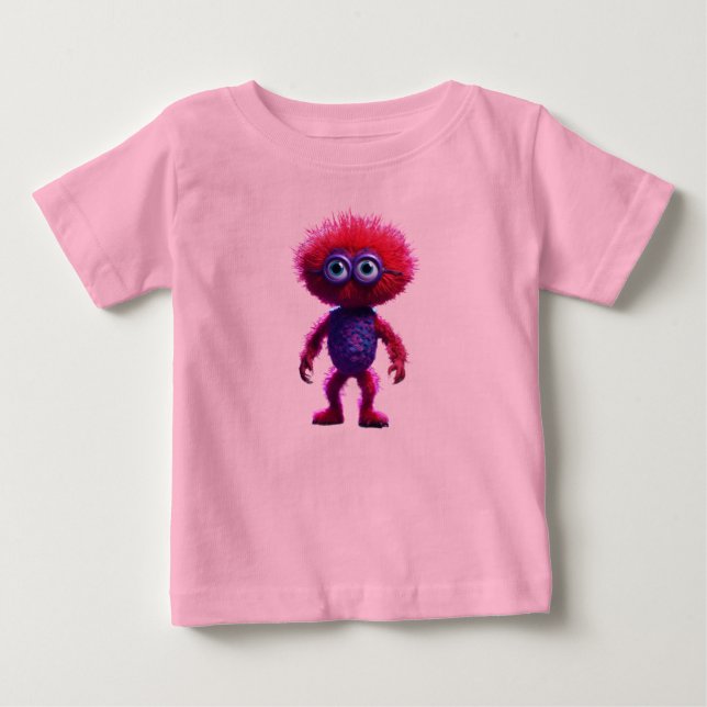 "Red Germ Monster Baby T-Shirt" T-Shirt (Front)