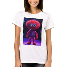 red germ monster character, highly detailed,