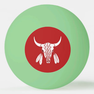 Red Ghost Dance Buffalo 1 star glow ping pong ball