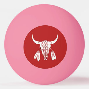 Red Ghost Dance Buffalo 1 star glow ping pong ball