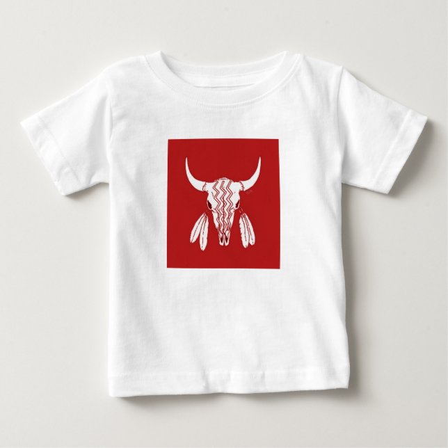 Red Ghost Dance Buffalo baby T-shirt (Front)