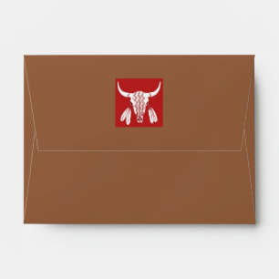 Red Ghost Dance Buffalo brown small envelopes back