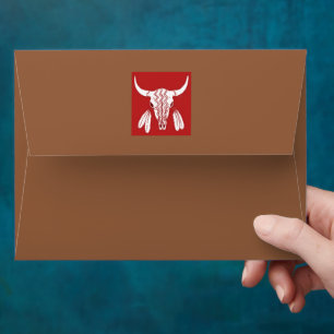 Red Ghost Dance Buffalo brown std envelopes back