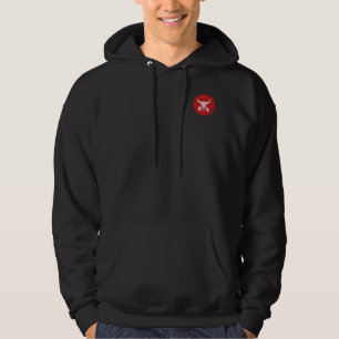 Red Ghost Dance Buffalo circle black hoodie