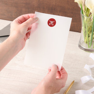 Red Ghost Dance Buffalo circle vellum papers Vellum Invitations