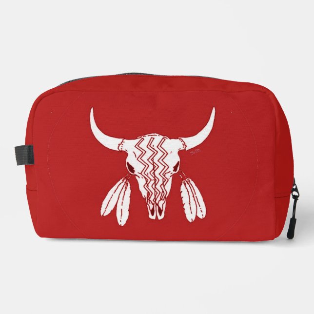 Red Ghost Dance Buffalo dopp kit (Front)