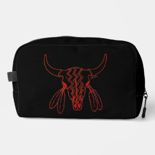 Red Ghost Dance Buffalo line black dopp kit