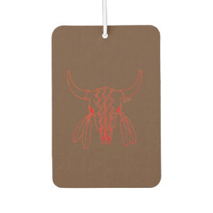Red Ghost Dance Buffalo line brown air freshener