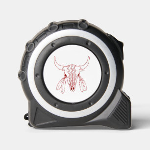 Red Ghost Dance Buffalo line white tape measure 1