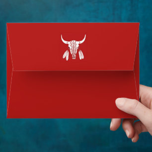 Red Ghost Dance Buffalo red std envelopes back