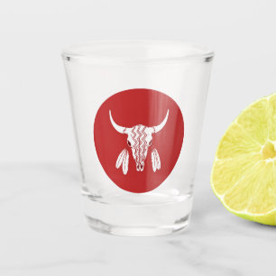 Red Ghost Dance Buffalo shot glass