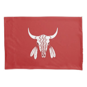 Red Ghost Dance Buffalo standard pillowcase