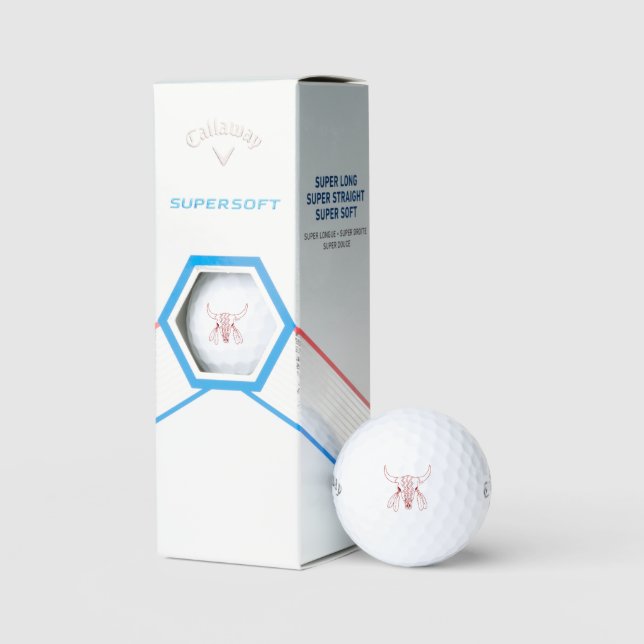Red Ghost Dance Buffalo Supersoft golf balls 3 pk (Packaging)
