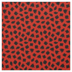 Red Ghost Happy Halloween Modern Fabric