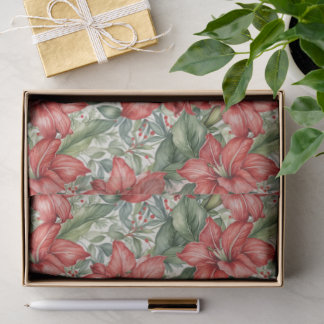Red Giant Amaryllis Holiday Tissue Paper