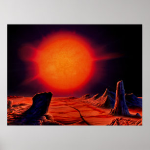 Red giant Sun Poster