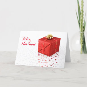 Red Gift Custom 2017 Feliz Navidad Greeting Holiday Card