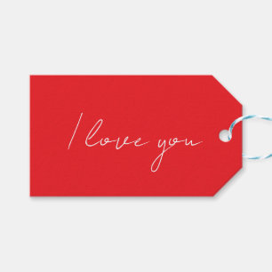 Red gift Tags with "I love you"