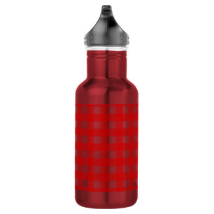 Red gingham 532 ml water bottle
