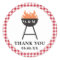 Red Gingham BBQ Favour Sticker