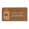 Red Gingham & Burlap Mason Jar Label