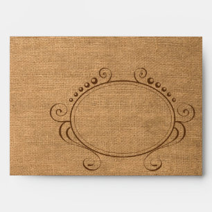 Red Gingham & Burlap Mason Jar Wedding Envelopes
