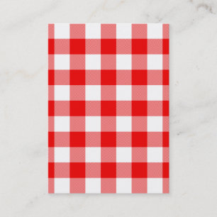 Red Gingham Business Card