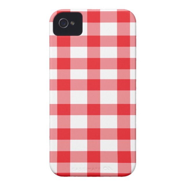 Red Gingham Case-Mate iPhone Case (Back)