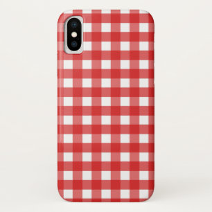 Red gingham iPhone x case