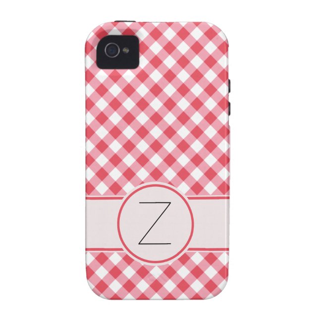 Red Gingham Case-Mate iPhone Case (Back)