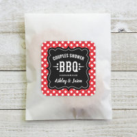 Red Gingham Couples Shower BBQ Wedding