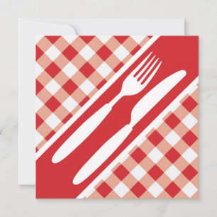 Red Gingham & Cutlery